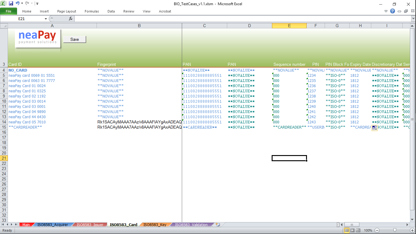 How the fingerprint reader works in the ISO8583 payments simulator